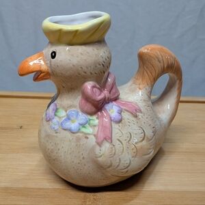 Vintage Baum Brothers, Style-Eyes, Ceramic Chicken Cream Pitcher